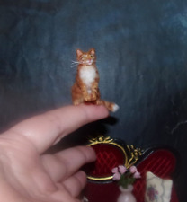 Artisan tabby cat JACK miniature OOAK 1:12 dollhouse realistic handmade IGMA picture