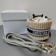 Christian Dior Straw Pouch Rattan Beige mini shoulder crossbody Novelty 100% New picture