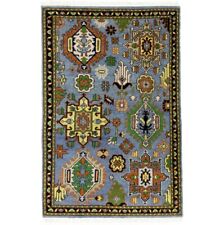 Rare Geometric Tribal Heriz Serapi 4X6 Oriental Rug Farmhouse Foyer Decor Carpet picture