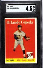 Orlando Cepeda 1958 Topps #343 Giants HOF Rookie Card RC - SGC 4.5 picture