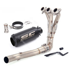 For Yamaha MT-09 XSR900 2022-2024 Full System Black Muffler Exhaust Header Pipe picture