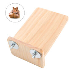 POPETPOP Hamster Parakeet Parrot Wood Perch Stand Toy Shelf Board for Small Pets picture