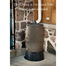 Rain Barrel Stand for 50 Gallon Rain Barrel Flat Back RTS Home Accents Black NEW picture