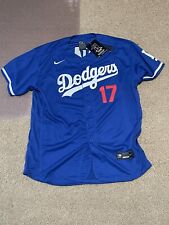 NWT Shohei Ohtani Jersey Mens XL Blue Los Angeles Dodgers #17 stitched picture