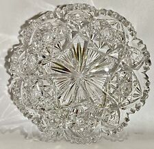 American Brilliant Period ABP Cut Trinket Jewelry Glass Dish - FAB Condition 5” picture