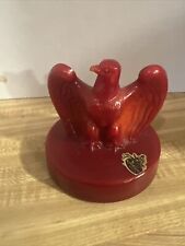 VINTAGE FENTON BICENTENNIAL PATRIOT SOLID RED EAGLE PAPERWEIGHT 1974-76 picture