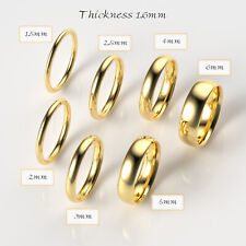 14K Yellow Gold 1.5mm 2mm 2.5mm 3mm 4mm 5mm 6mm Comfort Fit Wedding Band picture