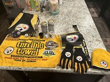 Huge pittsburgh steelers Collection Lot football,vintage,pen,gloves,towel,shot picture
