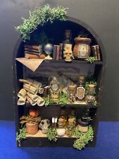 OOAK 1:12 Miniature LARGE Apothecary Witch Cabinet LOOK  picture