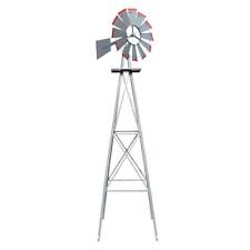 VINGLI 8FT Ornamental Windmill Backyard Garden Decoration Weather Vane-Grey picture