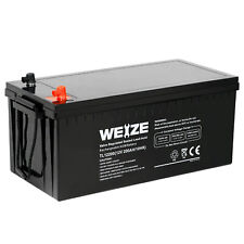 WEIZE AGM Group Size 4D Battery, 12 Volt 200Ah Deep Cycle Battery for RV Caravan picture