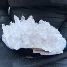 6LB Natural clear quartz white crystal cluster backbone mineral specimen picture