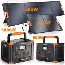 1000W/500W Power Station Generator Backup Battery / Foldable Solar Panel Kit picture