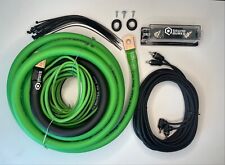 Soundqubed 1/0 Gauge Amplifier Wiring Kit - CCA Wire - Amp Kit Green/Black picture