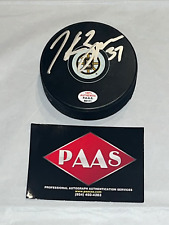 Patrice Bergeron of the Boston Bruins autographed hockey puck picture