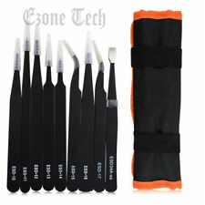 10pc ESD Tweezers Precision Set Stainless Steel For Electronics & Jewelry Repair picture