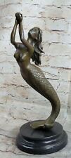 Mermaid Swimming Bronze Figure Height 15