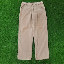 Vintage 80s LEE Dungarees Carpenter Corduroy Pants 32x32 Straight Faded Brown picture