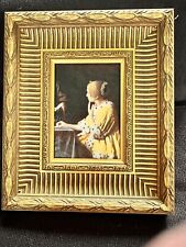 Framed Oil painting Johannes Vermeer - Female Mistress and Maid On Board 11 X 13 picture