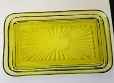 Vintage Green Depression Glass Butter Dish Base/Bottom Only Beautiful VGC picture