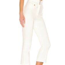 Tularosa Chelsea High Waist White Cropped Pants Size Small picture