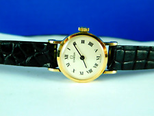 VINTAGE OMEGA 14K SOLID GOLD 17J CAL. 620 LADIES WRISTWATCH SERVICED W/BOX 1969 picture