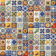 #002) SPECIAL SALE 100 Mexican Tiles Ceramic Mexico Talavera Tile  picture