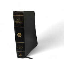 The MacArthur Study Bible ESV Personal Size Crossway Black Leather 2011 Gold picture