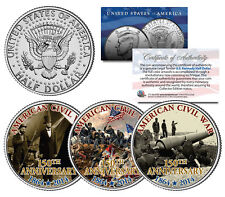 CIVIL WAR * 150th Anniversary * 1864-2014 JFK Kennedy Half Dollar US 3-Coin Set picture