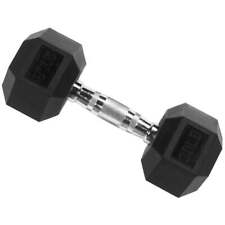 Single Barbell, 20LBs, Rubber Encased Hex Dumbbell, Single picture