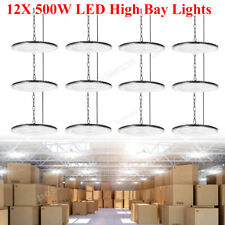 12PACK 500W Super Bright Warehouse LED UFO High Bay Lights Factory Shop GYM Lamp picture