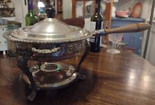Beautiful Vintage Silver Plate on Copper Chafing Dish picture