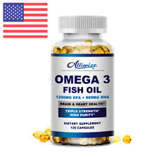 120 Pills Omega 3 Fish Oil Capsules 3x Strength 3600mg EPA & DHA Highest Potency picture