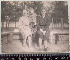 1940s Ukrainian Family Women Fashione Mother Kids USSR Original Vintage Photo picture