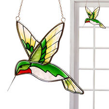 Stained Glass Hummingbird Hanging Ornament Window Suncatcher Home Wall Decor- picture