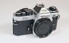 Nikon FE2 FE-2 SLR film camera body; choice of Chrome and Black color -Very Nice picture