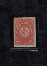 Newfoundland 1862-64 SG 21 6 1/2d Rose Lake Single Full Margin Mint CV L100+ picture