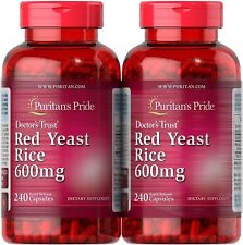 Puritan's Pride Red Yeast Rice Capsule 600 mg, 240 Count, Pack of X2  USA picture