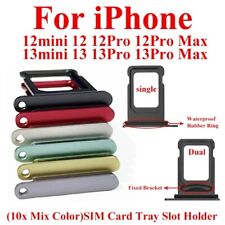 10pcs/Lot For iPhone 11 12 13 Pro Max Mini Single Dual Card Tray Slot Holder OEM picture