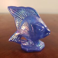Scarce Vintage Fenton Carnival Glass Iridescent Angel Fish Figurine picture