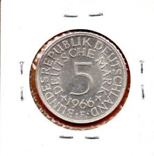 Germany Coin 5 Deutsche Mark 1966 Silver .625, 11.2gr, 29mm (Low Shipping) picture