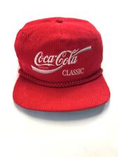 Rare Vintage Coca-Cola Corduroy Strapback Adjustable Hat picture