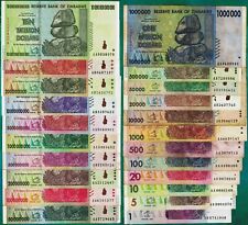 1 - 10 Trillion Dollars 2008 Currency Set of 22 Banknotes 50 Billion 100 Million picture