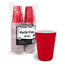 Karat 16oz BPA Free PP Party Cup, Red/White - 600 pcs, CS-PP16RW picture