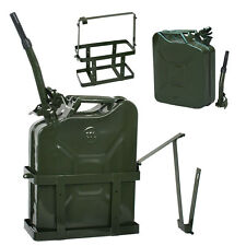 Jerry Can with Holder 20L Liter 5 Gallons - Steel Tank  Gasoline Green picture
