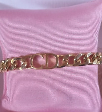 Christian Dior Danseuse Etoile CD Chain Bracelet Metal Gold picture