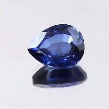AAA Nice Luster Natural Ceylon Royal Blue Sapphire Loose Pear Gemstone Cut 8x6MM picture