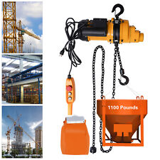 1/2Ton Electric Chain Hoist 1100Lb 13Ft Lifting Chain Wired Remote Control 1300W picture