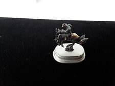 Daniel Phillip Kronberg DH Miniature Bronze Cowboy and Horse Sculpture 1 3/4