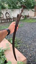 Antique Old Mughal Period Rajput Hand Forged Solid Iron Sword Katar Talwar picture